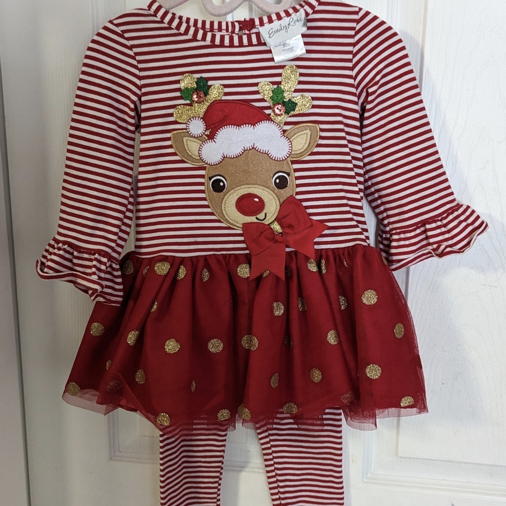 Festive Reindeer Striped Kids Costume
